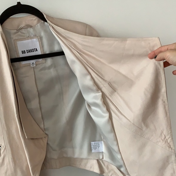 BB Dakota Kenrick Leather Draped Front Jacket - Picture 10 of 13